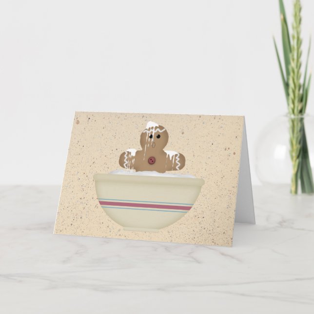 Cartes Pour Fêtes Annuelles Messy Gingerbread Man Christmas Card (Devant)
