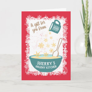 Cartes Pour Fêtes Annuelles Mesurer la tasse verser des flocons de neige pâtis