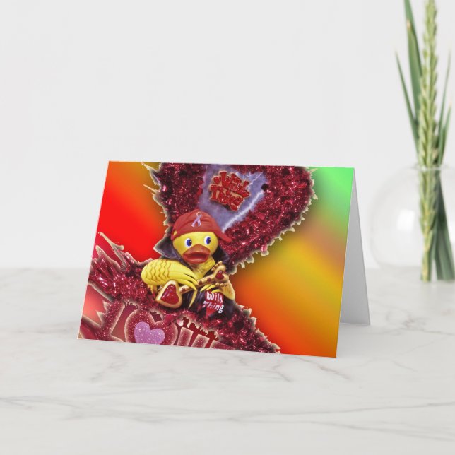Cartes Pour Fêtes Annuelles Métal Ducky Love (Blank) (Devant)