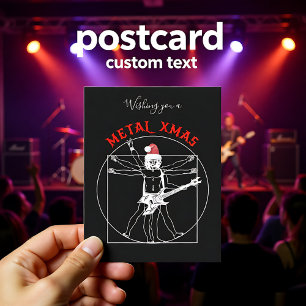 Cartes Pour Fêtes Annuelles Métal X-mas - guitare vitruvienne