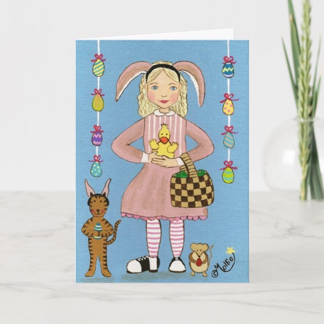 Cartes Pour Fêtes Annuelles Mettez dessus vos oreilles de lapin ! (Devant)