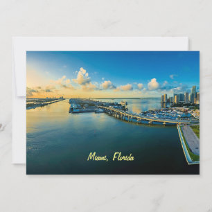 Cartes Pour Fêtes Annuelles Miami, Floride, vue panoramique,