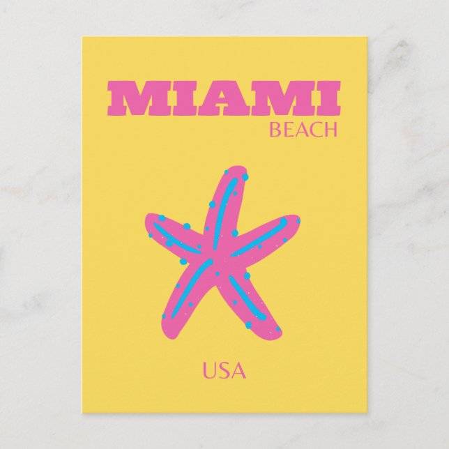 Cartes Pour Fêtes Annuelles Miami, Miami Beach, Travel Art (Devant)