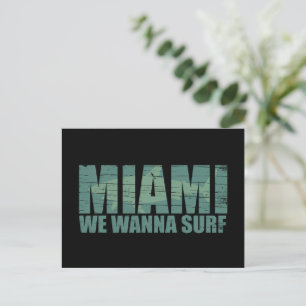 Cartes Pour Fêtes Annuelles Miami ville Floride bleu