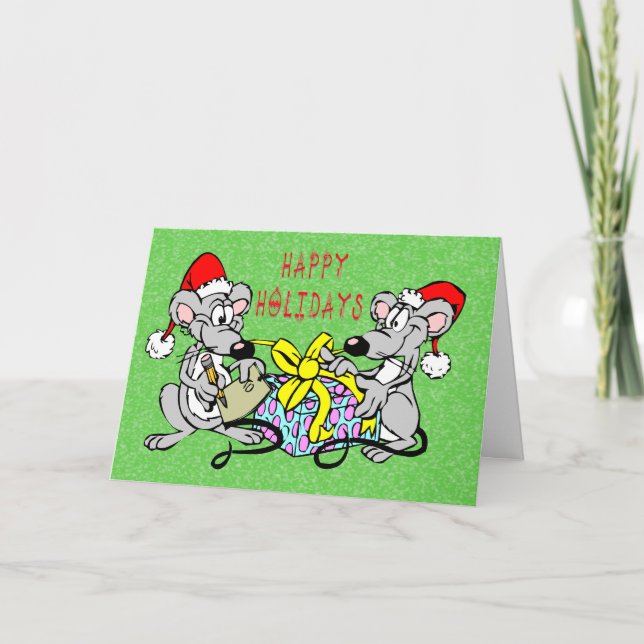 Cartes Pour Fêtes Annuelles Mice de Noël (Devant)