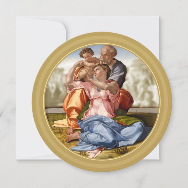Cartes Pour Fêtes Annuelles Michelangelo 1507 FAMILLE SAINTE (Devant)