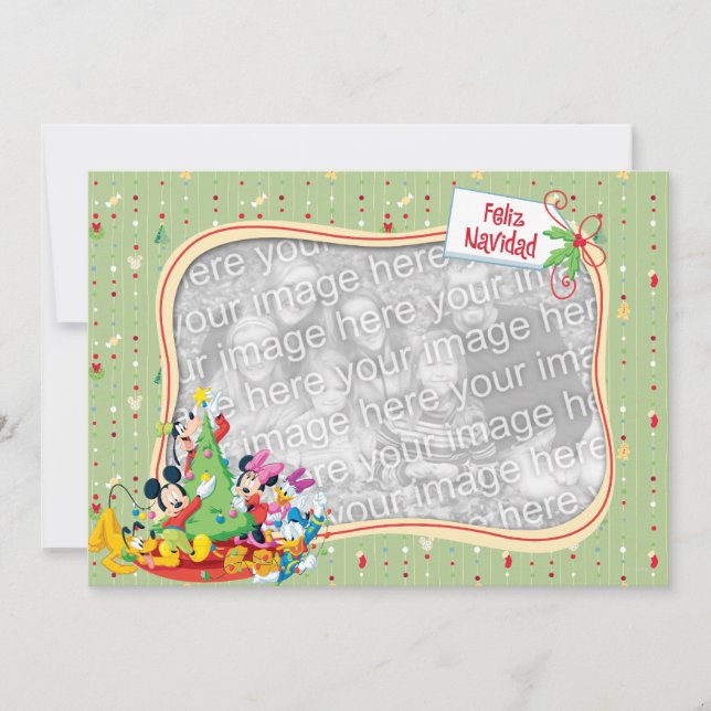 Cartes Pour Fêtes Annuelles Mickey et amis : Feliz Navidad Card (Devant)