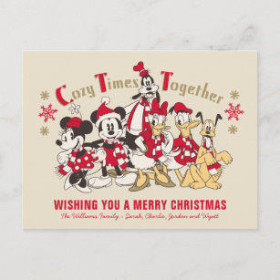 Cartes Pour Fêtes Annuelles Mickey et amis vintages   Cosy Times Together