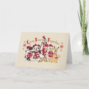 Cartes Pour Fêtes Annuelles Mickey et amis vintages   Cosy Times Together