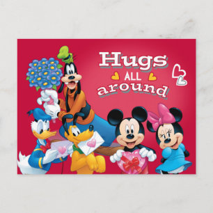 Cartes Pour Fêtes Annuelles Mickey et des amis se tiennent tout autour
