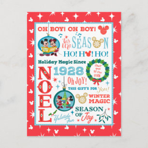 Cartes Pour Fêtes Annuelles Mickey   Joyeux Noël