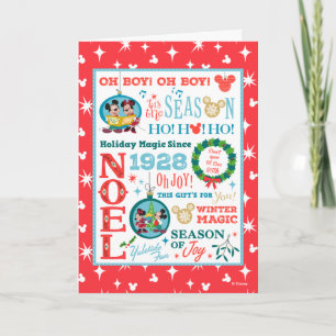 Cartes Pour Fêtes Annuelles Mickey   Joyeux Noël