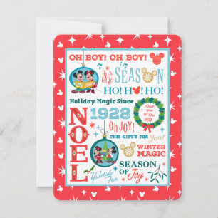 Cartes Pour Fêtes Annuelles Mickey   Joyeux Noël avec photo