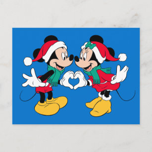 Cartes Pour Fêtes Annuelles Mickey & Minnie   Christmas Love
