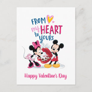 Cartes Pour Fêtes Annuelles Mickey & Minnie De mon coeur au vôtre