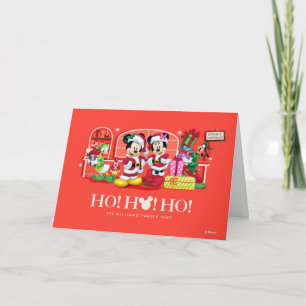 Cartes Pour Fêtes Annuelles Mickey & Minnie   Ho Ho Ho