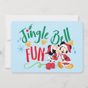 Cartes Pour Fêtes Annuelles Mickey & Minnie   Jingle Bell Fun