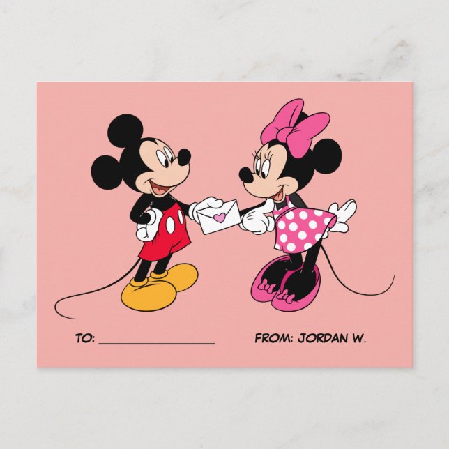 Cartes Pour Fêtes Annuelles Mickey & Minnie | Soyez mien (Devant)