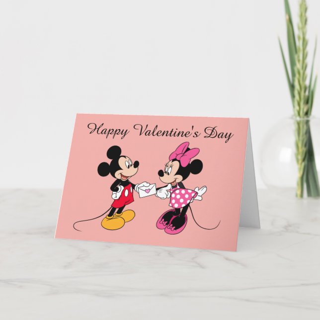 Cartes Pour Fêtes Annuelles Mickey & Minnie | Soyez mien (Devant)