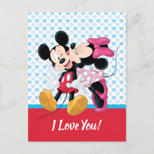 Cartes Pour Fêtes Annuelles Mickey & Minnie Valentine's Day Smooch