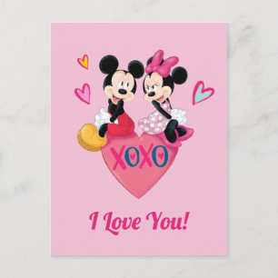 Cartes Pour Fêtes Annuelles Mickey & Minnie XOXO Valentine