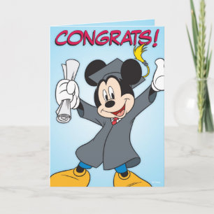 Cartes Pour Fêtes Annuelles Mickey Mouse   Graduation