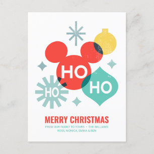 Cartes Pour Fêtes Annuelles Mickey Mouse   Ho Ho Joyeux Noël
