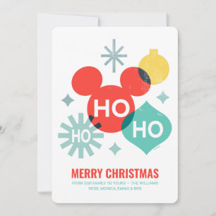 Cartes Pour Fêtes Annuelles Mickey Mouse   Ho Ho Joyeux Noël
