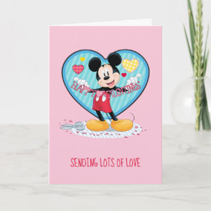 Cartes Pour Fêtes Annuelles Mickey Mouse   Joyeuse Saint-Valentin