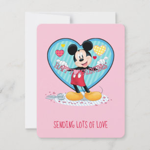 Cartes Pour Fêtes Annuelles Mickey Mouse   Joyeuse Saint-Valentin