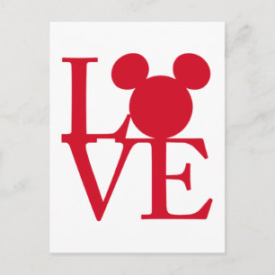 Cartes Pour Fêtes Annuelles Mickey Mouse LOVE   Saint Valentin