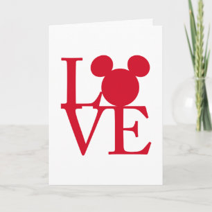 Cartes Pour Fêtes Annuelles Mickey Mouse LOVE   Saint Valentin