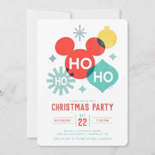 Cartes Pour Fêtes Annuelles Mickey Mouse Rétro   Fête de Noël
