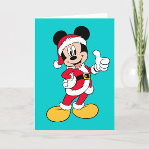 Cartes Pour Fêtes Annuelles Mickey Mouse   Tenue de Père Noël