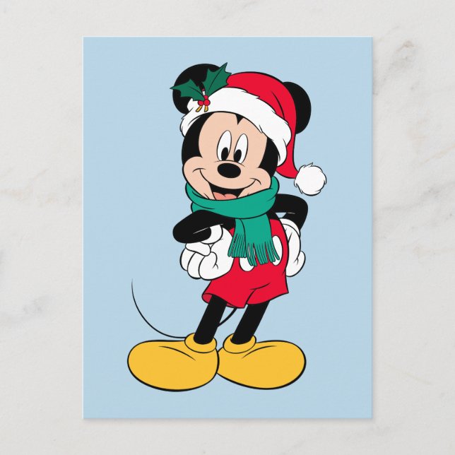 Cartes Pour Fêtes Annuelles Mickey Mouse | Tenue d'hiver (Devant)