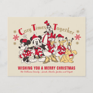 Cartes Pour Fêtes Annuelles Mickey Vintage & Amis   Moments Conviviaux Ensembl