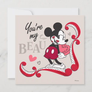 Cartes Pour Fêtes Annuelles Mickey - Vous êtes mon Beau Valentine