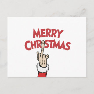 Cartes Pour Fêtes Annuelles Middle Finger Merry Christmas