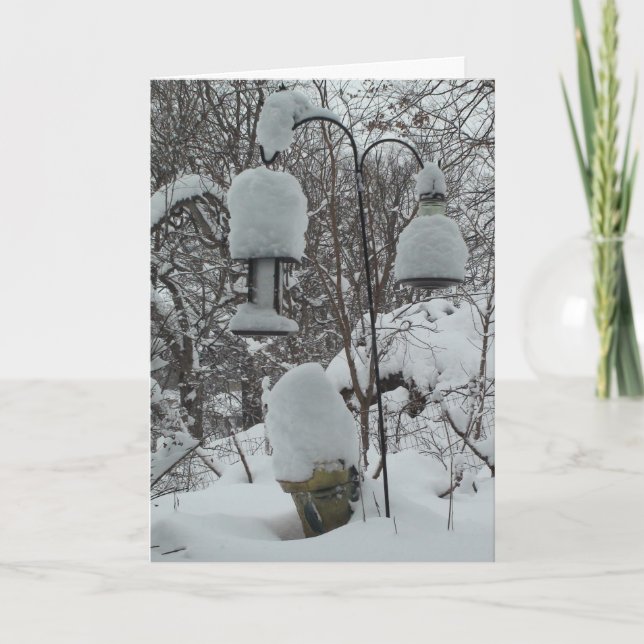 Cartes Pour Fêtes Annuelles Midwest Winter Snowbird Card Humour (Devant)