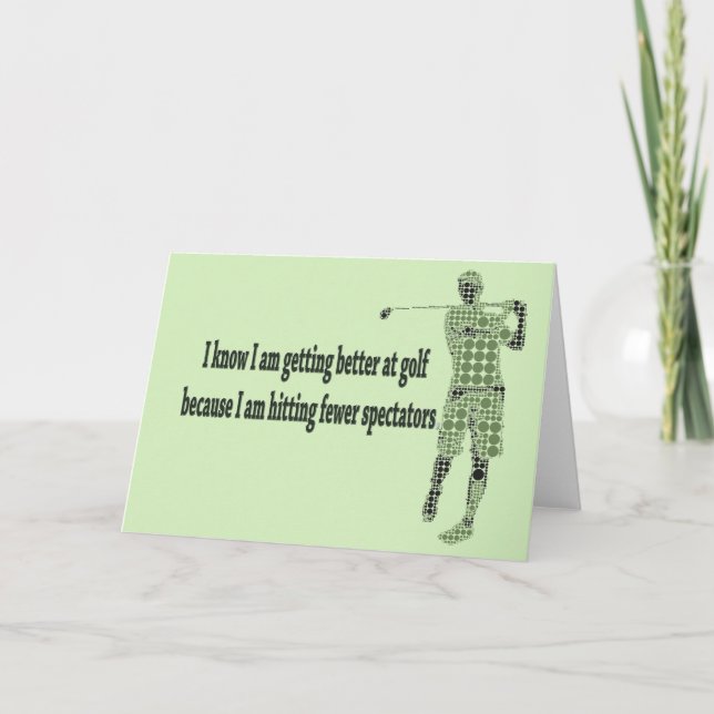 Cartes Pour Fêtes Annuelles Mieux se rendre au golf (Devant)