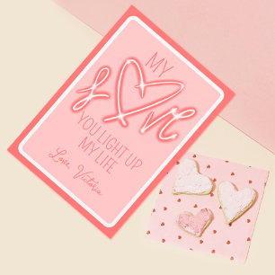 Cartes Pour Fêtes Annuelles Mignonne Amour Amour Lumière Saint Valentin