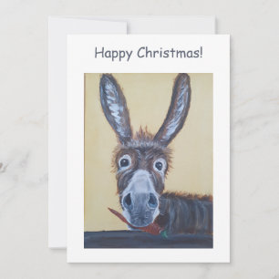 Cartes Pour Fêtes Annuelles Mignonne âne de Noël