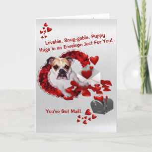 Cartes Pour Fêtes Annuelles Mignonne Bulldog Maddie Valentine - Vous avez du c