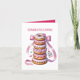 Cartes Pour Fêtes Annuelles Mignonne c'est fille beignets ajouter le message