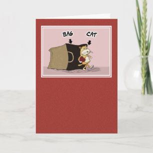 Cartes Pour Fêtes Annuelles Mignonne, drôle Saint Valentin : Le chat hors du s