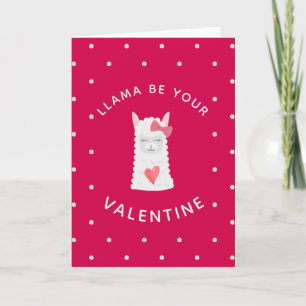 Cartes Pour Fêtes Annuelles Mignonne et drôle Lama Saint Valentin