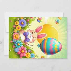 Cartes Pour Fêtes Annuelles Mignonne, fantastique et coloré lapin de Pâques