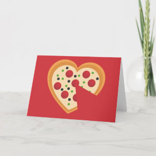 Cartes Pour Fêtes Annuelles Mignonne Tu Dois Pizza Me Pun Coeur