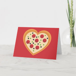 Cartes Pour Fêtes Annuelles Mignonne Tu Dois Pizza Me Pun Coeur