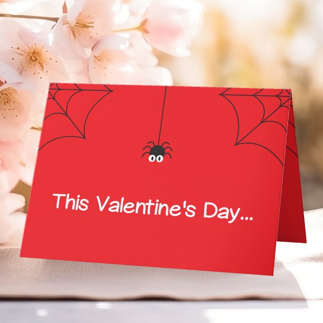 Cartes Pour Fêtes Annuelles Mignonnons-nous les araignées de Valentine (Créateur téléchargé)
